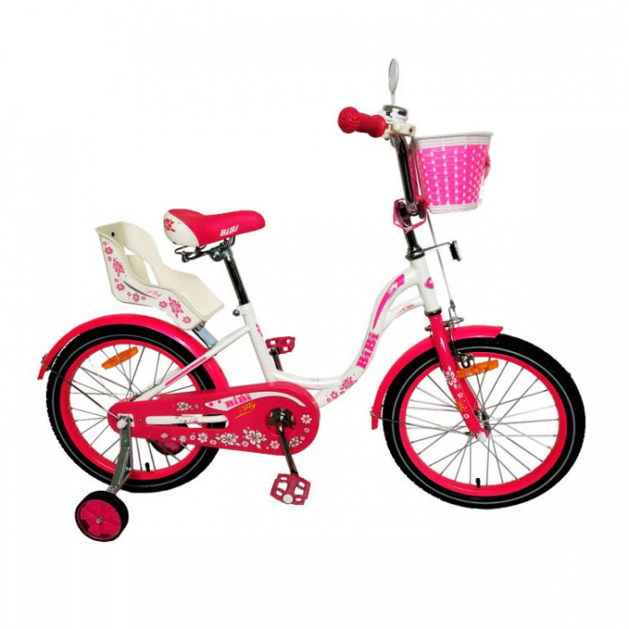 Детский велосипед Bibi Fly 18 (2021, белый/красный)