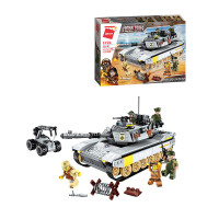 Конструктор Brik 1721 "Военный танк", 482 детали, аналог Lego