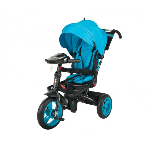 Детский трехколесный велосипед Trike Super Formula, голубой (Bluetooth и USB выход)