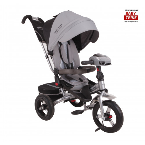 Детский трехколесный велосипед Baby Trike Premium Original (серый, 2019)