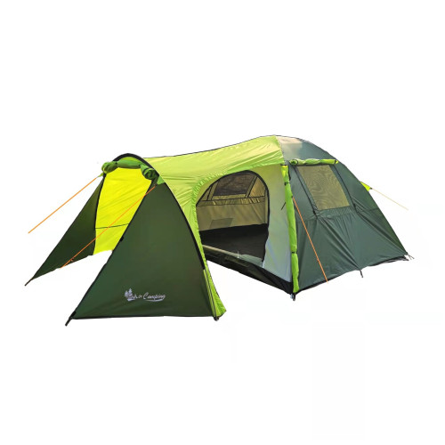 Четырехместная палатка MirCamping 400(90+90+220)*250*155 см c одной комнатой и тамбуром, арт.1036