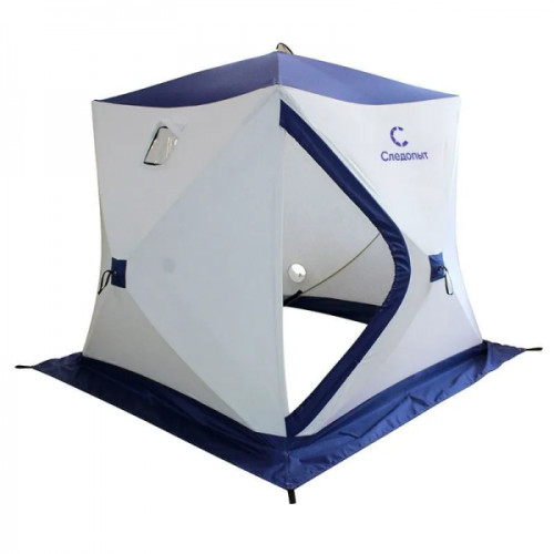 Палатка зимняя куб Следопыт (175х175х176), 3 слоя, PF-TW-07/2 (белый/синий)
